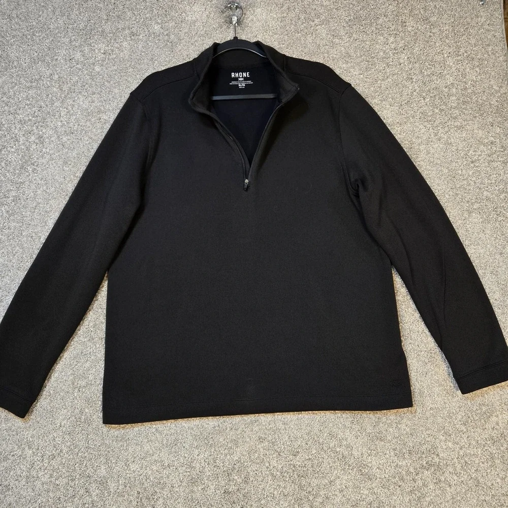 Rhone Commuter Pullover Sweater 1/4 Zip Mens XL black